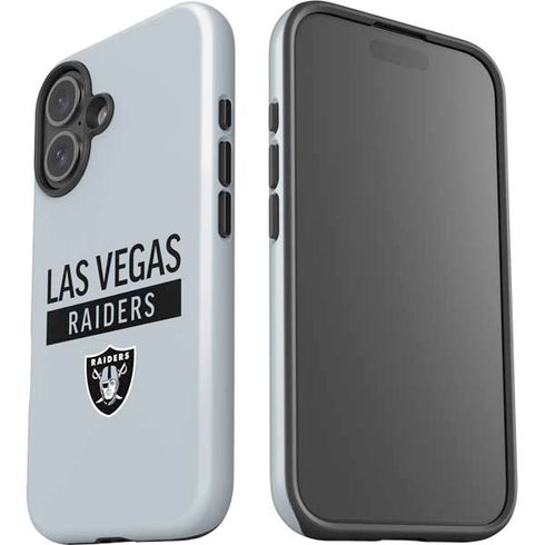 NFL Las Vegas Raiders Silver Performance Series iPhone 16 Plus Impact Case